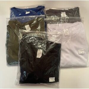 Men's 5 Pack Athletic Breathable T-Shirts Tees Long Sleeve Size XL